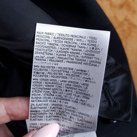 MM6 Maison Margiela Suit Jacket Mens Size 48 Black Oversized Fit Wool $1400 - Picture 8 of 12